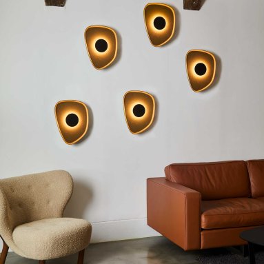 Cozy jordgul vegglampe
