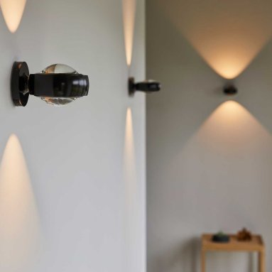 Optic Blank Svart Vegglampe