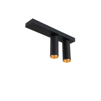 X-BEAM Double Svart/Gull Tak/Veggspot
