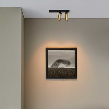 X-BEAM Double Gull/Svart Tak/Veggspot